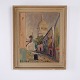 Paris Street painting from Montmartre with Sacré-Cœur Signed and Dated 1949 50 x 42 cm