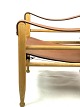 Aage Bruun & Søn: Safaristol af bøgetræ med læder i ryg og sæde fra 1960’erne. 5000m2 udstillingFlot stand